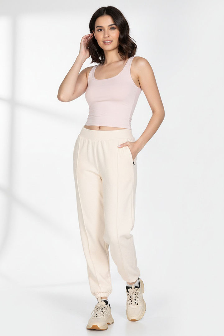 Zivame Knit Cotton Loungewear Bottom - Butter Cream — image 5